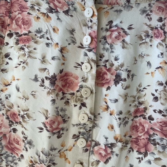 Vintage rose floral midi skirt - Picture 5 of 6